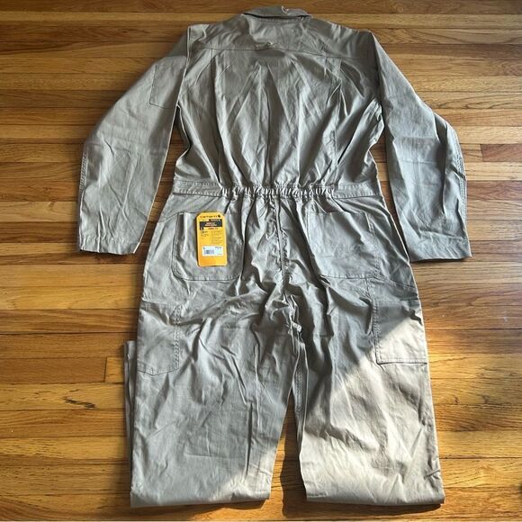CARHARTT Coveralls Rugged Flex Canvas Loose Fit Durable Dark Khaki Size XL Tall - Picture 2 of 5